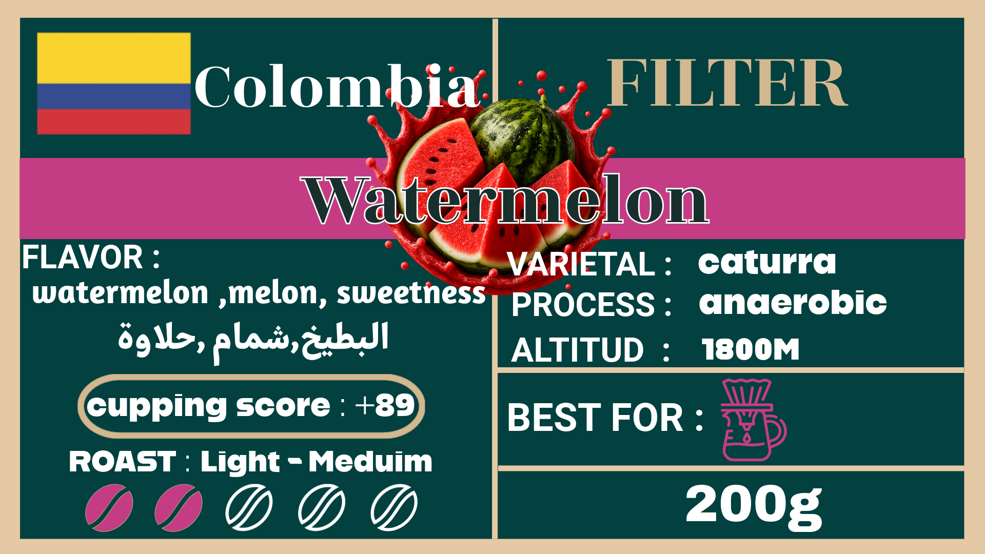 Colombia Watermelon - محمصة العز